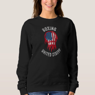 Boxing Usa Support The Team Usa Flag Boxer Raglan Sweatshirt