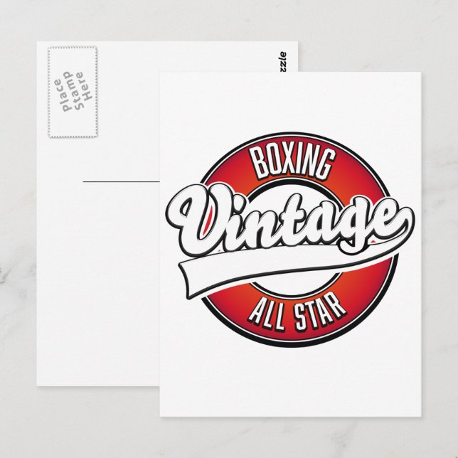 Boxing Vintage All star logo Postcard (Front/Back)