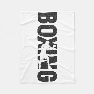 Boxing Vintage Boxing 6  Fleece Blanket
