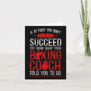 Boxing Vintage If At First You Don't Succeed Try D Card