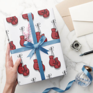Boxing Wrapping Paper, Fight Sport Gift Wrap