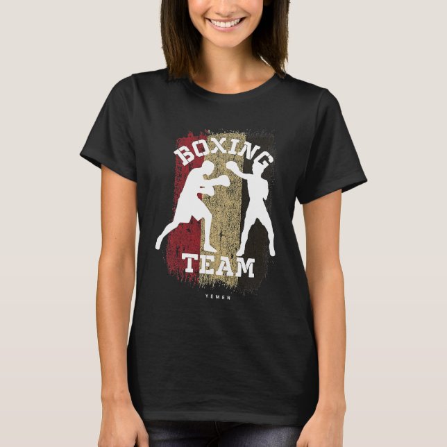 Boxing Yemen Combat Sports Fighter Boxing T-Shirt (Front)