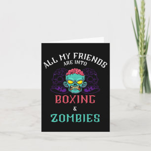 Boxing Zombie Friends Fight Club Undead Punching  Card