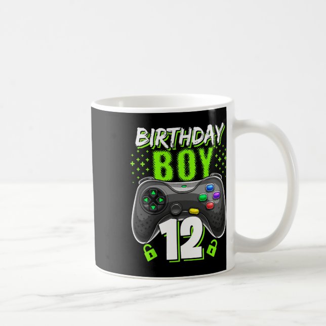 Boy 12 Video Game Controller Gamer 12th Birthday  Coffee Mug (Right)