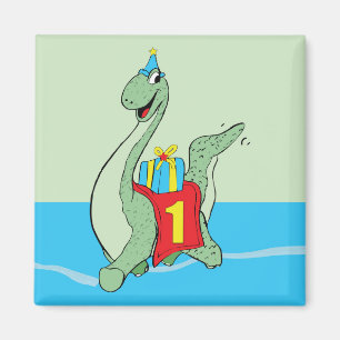 Boy, 1st Birthday Dinosaur Magnet