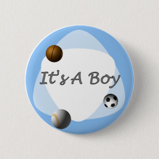 Boy 2 Inch Round Button (Front)