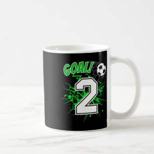 Boy 2 Years Old Kids 2nd Soccer Birthday Ll Theme Coffee Mug