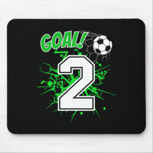Boy 2 Years Old Kids 2nd Soccer Birthday Ll Theme Mouse Pad