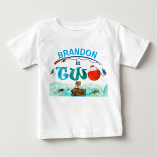 Boy 2nd birthday Fishing little fisherman themed Baby T-Shirt