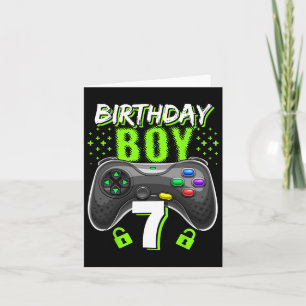 Boy 7 Video Game Controller Gamer 7th Birthday Gif Card