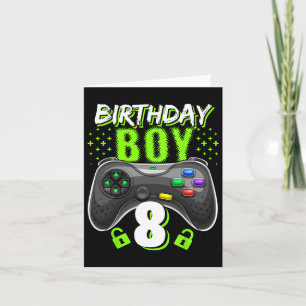 Boy 8 Video Game Controller Gamer 8th Birthday Gif Card