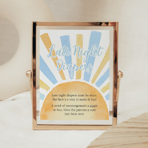 Boy A Little Ray of Sunshine Late Night Diapers Poster