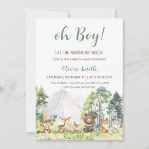  Boy Adventure Baby Shower Invitation