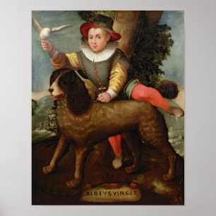 Boy and Dog, `Bibius Vincit' Poster