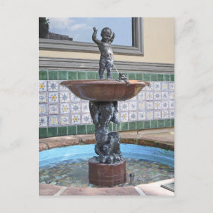 Boy and Frog Fountain by Raffaello Romanelli Postcard