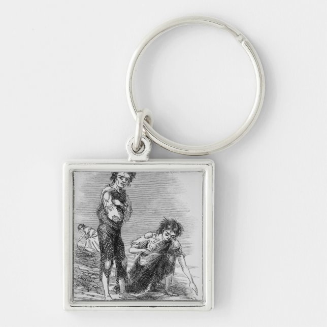 Boy and Girl at Cahera Keychain (Front)