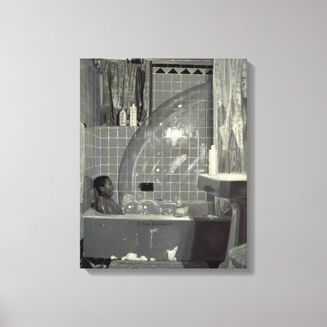 Boy and the Bubble 1990 Canvas Print (Front)