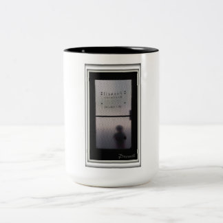 boy-at-door Two-Tone coffee mug