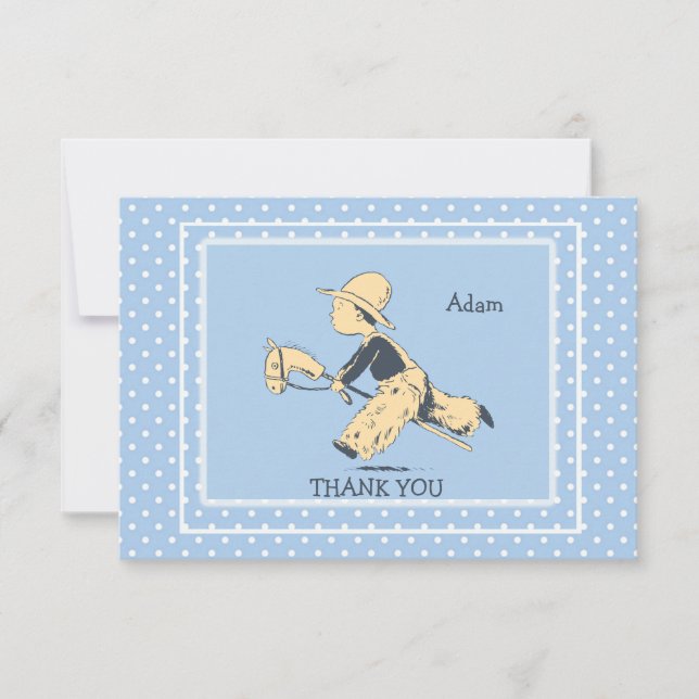 Boy At Play Thank You Card (Front)
