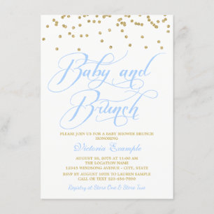 Boy Baby Brunch Baby Shower Invitations
