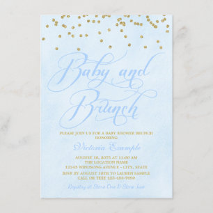Boy Baby Brunch Baby Shower Invitations