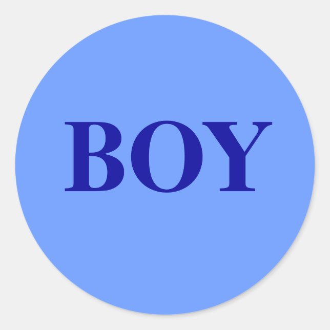 Boy - Baby Gender Reveal Party Game Sticker (Front)