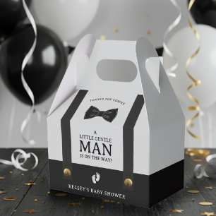 Boy Baby Shower A Little Gentleman Suspenders Favor Box