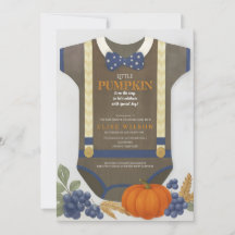 Boy baby shower autum fall blue burlap bodysuit