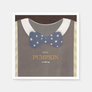 Boy baby shower autum fall blue burlap bodysuit  napkin