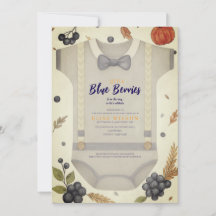 Boy baby shower autum fall burlap bodysuit invita