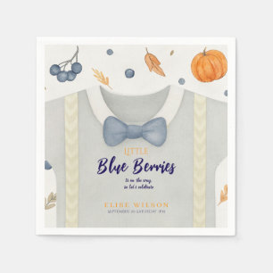 Boy baby shower autum fall burlap bodysuit  napkin