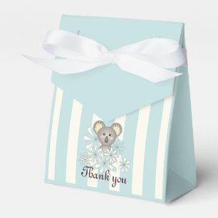 Boy Baby Shower   Birthday Thank You Pastel Blue Favor Box