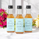 Boy Baby Shower Blue Elegant Liquor Bottle Label<br><div class="desc">Boy Baby Shower Blue Black Liquor Bottle Label with Elegant Typography Calligraphy Script. More products with this design are in the collection below.</div>