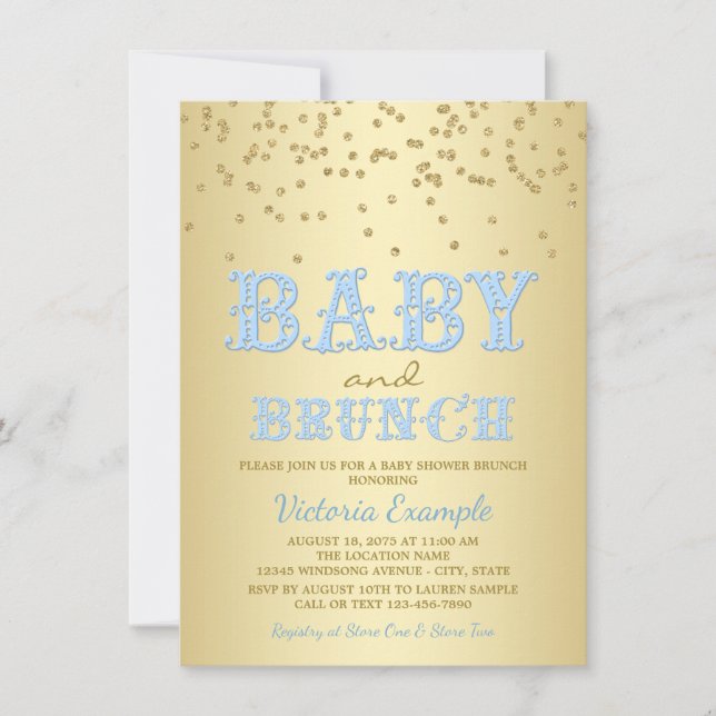 Boy Baby Shower Brunch Baby Shower Invitations (Front)
