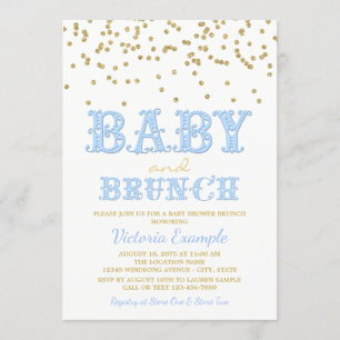 Boy Baby Shower Brunch Baby Shower Invitations