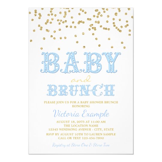Boy Baby Shower Brunch Baby Shower Invitations