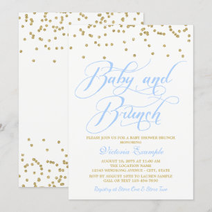 Boy Baby Shower Brunch Invitations
