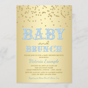 Boy Baby Shower Brunch Invitations