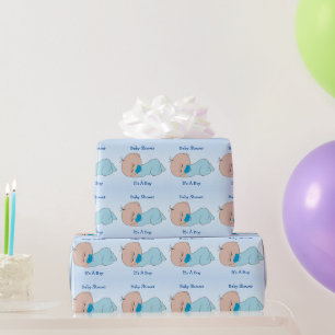 Boy Baby Shower Custom Wrapping Paper