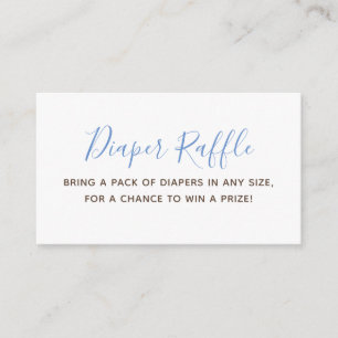 Boy Baby Shower Diaper Raffle Ticket Enclosure Card