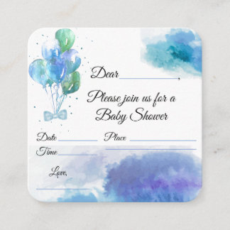 Boy Baby Shower Enclosure Card