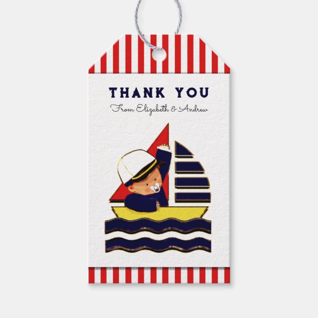 Boy Baby Shower Gift Tags (Front)