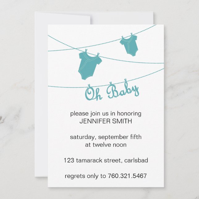 Boy Baby Shower Invitation (Front)