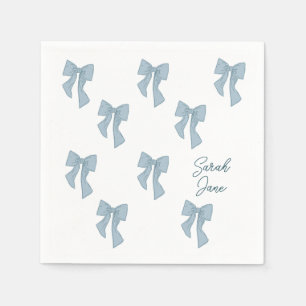 Boy Baby shower invitation with a bow Napkin