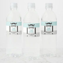 Boy baby shower little man moustache mint grey