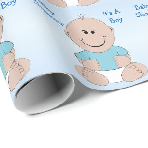 Boy Baby Shower Personalized Wrapping Paper