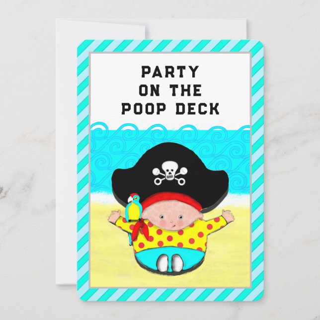 Boy Baby Shower Pirate Invitation (Front)