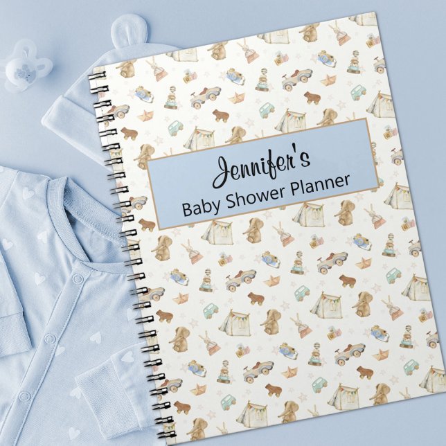 Boy Baby Shower Planner-Keepsake Vintage Toys Notebook (Creator Uploaded)