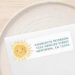 Boy' Baby shower Sun Adresse de retour