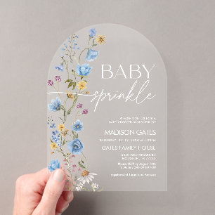Boy Baby Sprinkle Acrylic Invitation